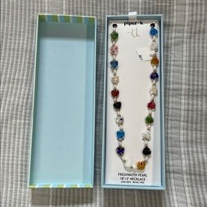 Piper-K Freshwater Pearl Heart Necklace